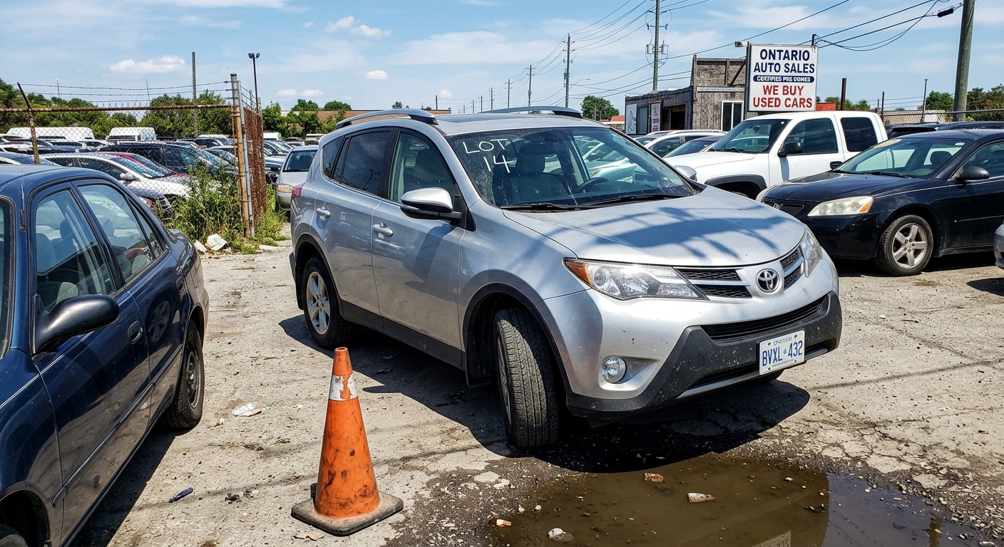 Silver SUV, before